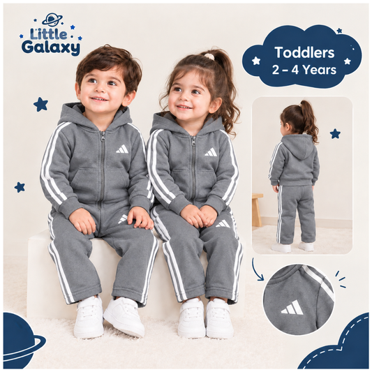 Premium Toddler Tracksuit Set | Ages 2–4 Years | Grey