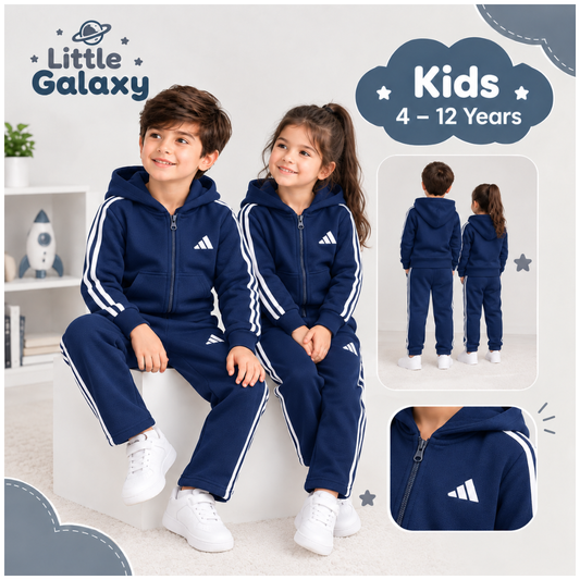 Premium Kids Tracksuit Set | Ages 4–12 Years | Navy Blue